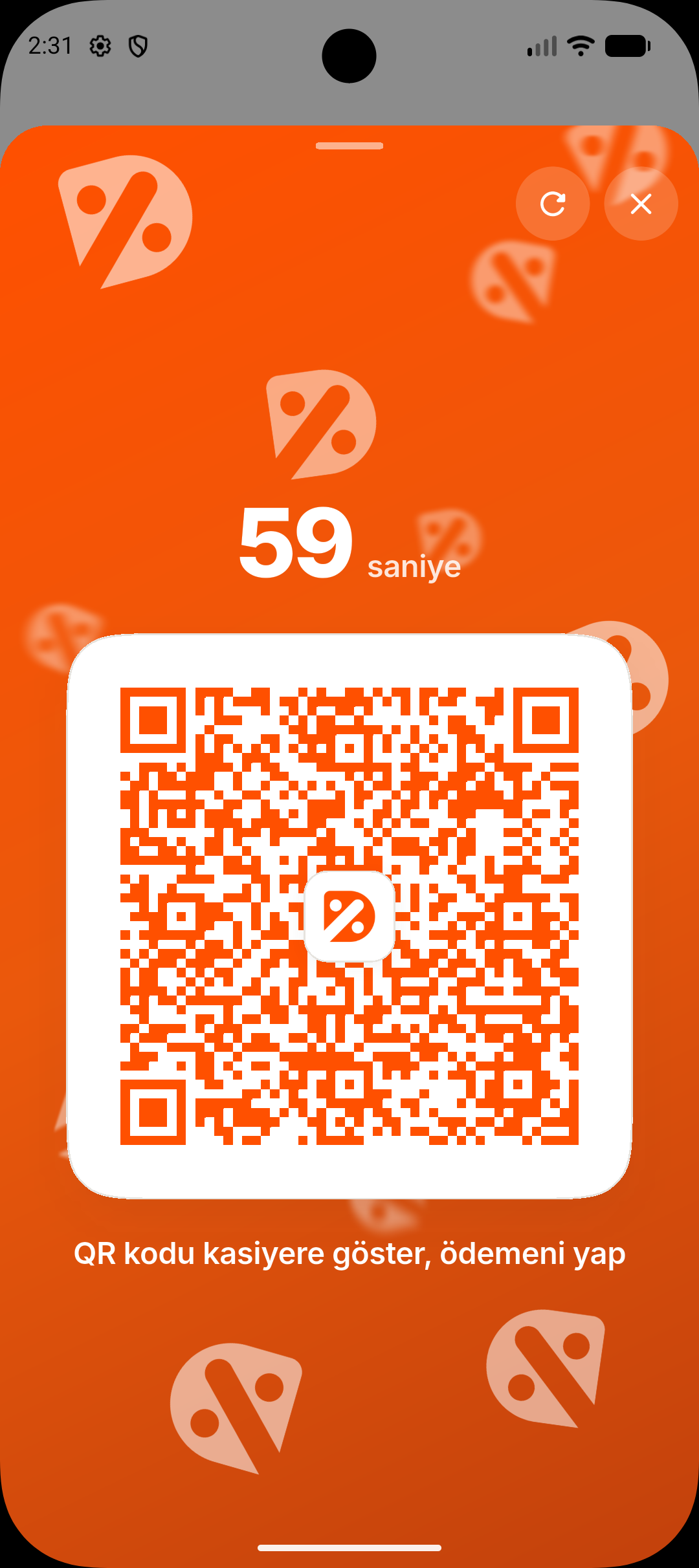 DiscountPay QR ödeme ekranı